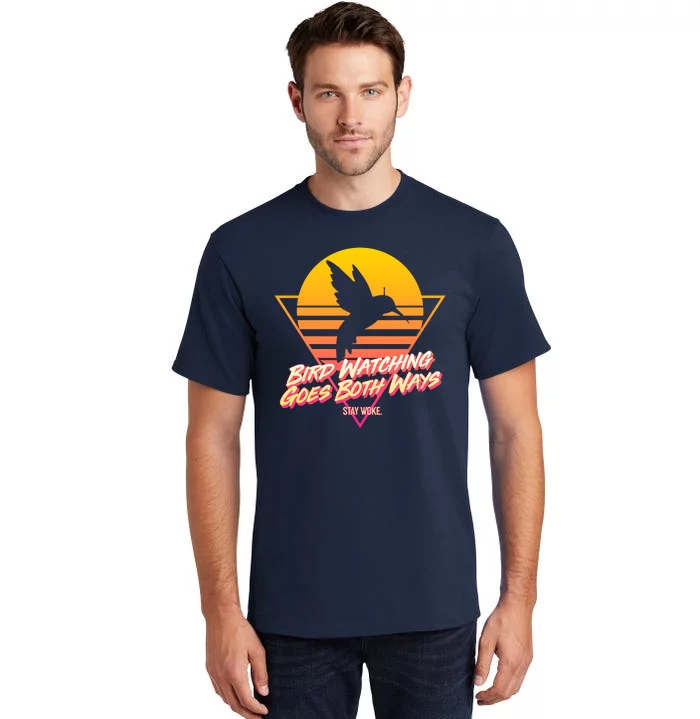 Retro Bird Watching Goes Both Ways Tall T-Shirt