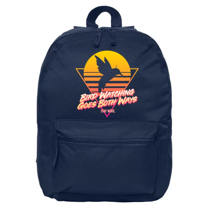 Retro Bird Watching Goes Both Ways 16 in Basic Backpack