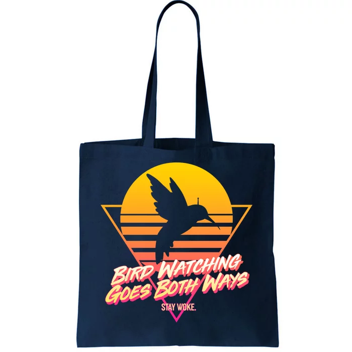 Retro Bird Watching Goes Both Ways Tote Bag