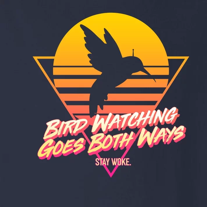 Retro Bird Watching Goes Both Ways Toddler Long Sleeve Shirt