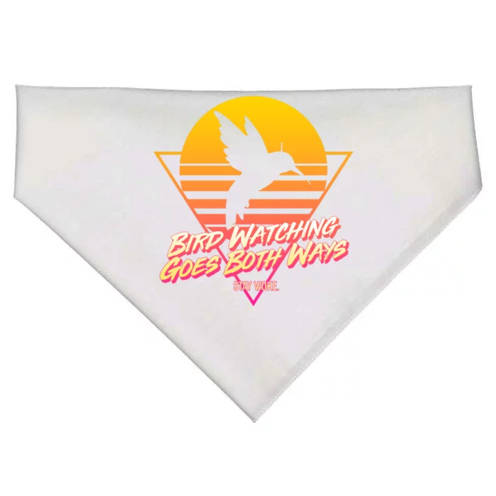 Retro Bird Watching Goes Both Ways USA-Made Doggie Bandana