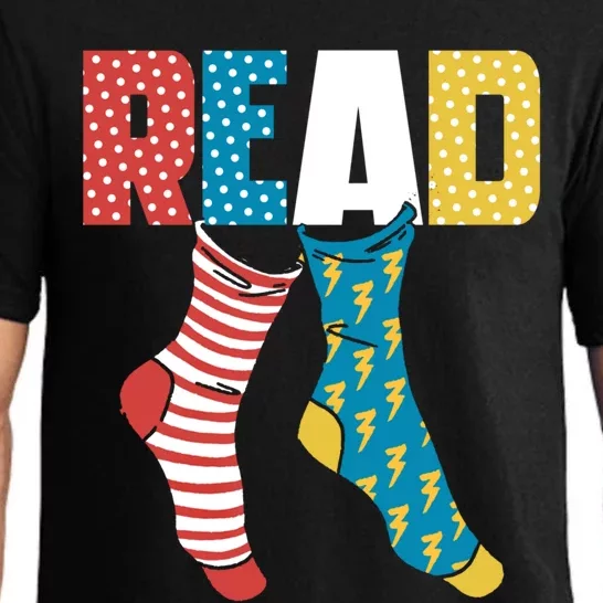 Read Books Wacky Socks Reading Teacher Book Nerds Gift Pajama Set