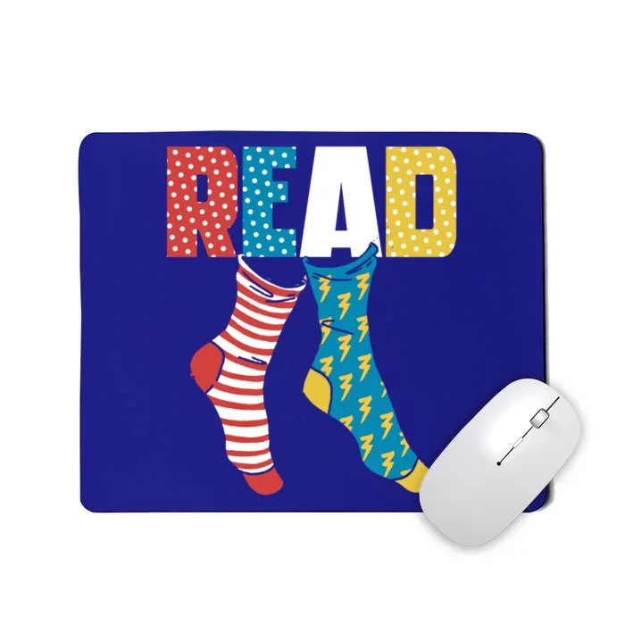 Read Books Wacky Socks Reading Teacher Book Nerds Gift Mousepad