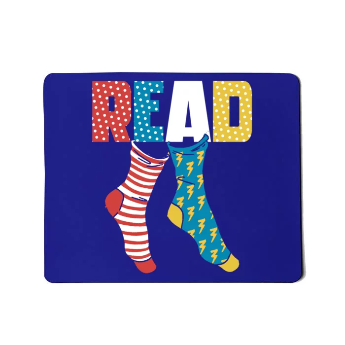 Read Books Wacky Socks Reading Teacher Book Nerds Gift Mousepad