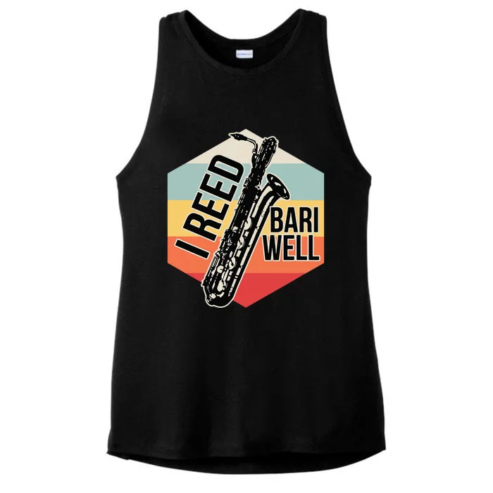 Reed Bari Well Baritone Sax Saxophone Player Musician Gift Ladies Tri-Blend Wicking Tank