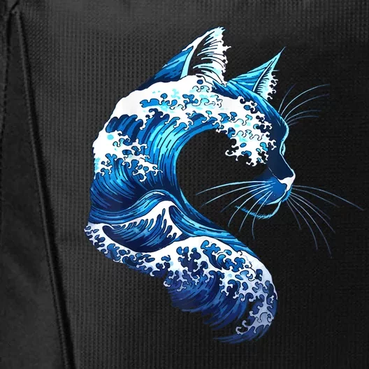 Retro Blue Wave Of Cat Ladies Blue Cats Wave For Kamala City Backpack