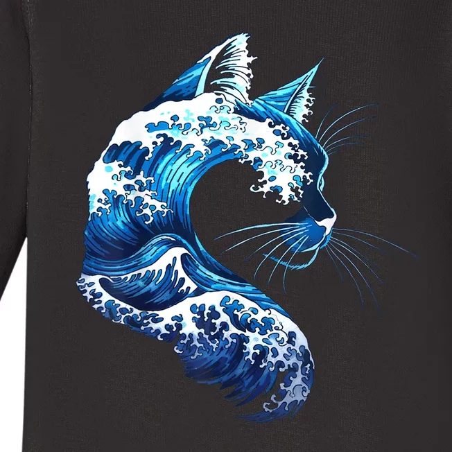 Retro Blue Wave Of Cat Ladies Blue Cats Wave For Kamala Baby Long Sleeve Bodysuit