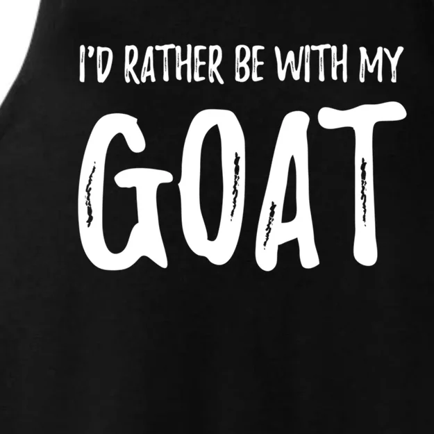 Rather Be With My Goat Funny Goat Mom Gift Idea Gift Ladies Tri-Blend Wicking Tank