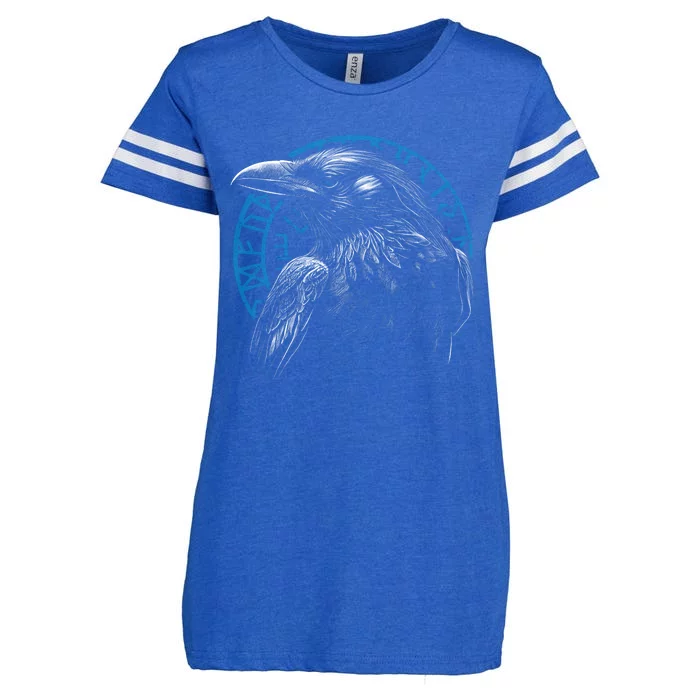 Raven Bird With Viking Rune Enza Ladies Jersey Football T-Shirt