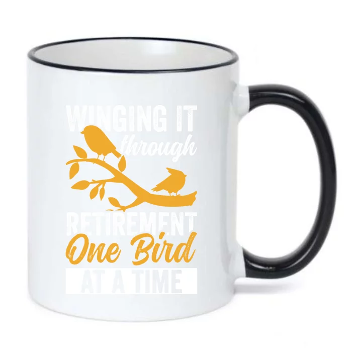 Retiret Bird Watching Birder Birding Gift Black Color Changing Mug