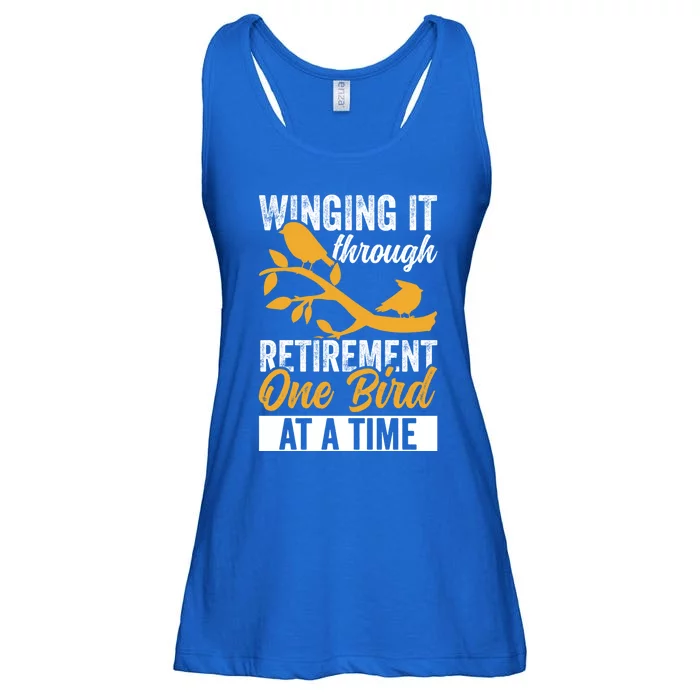 Retiret Bird Watching Birder Birding Gift Ladies Essential Flowy Tank