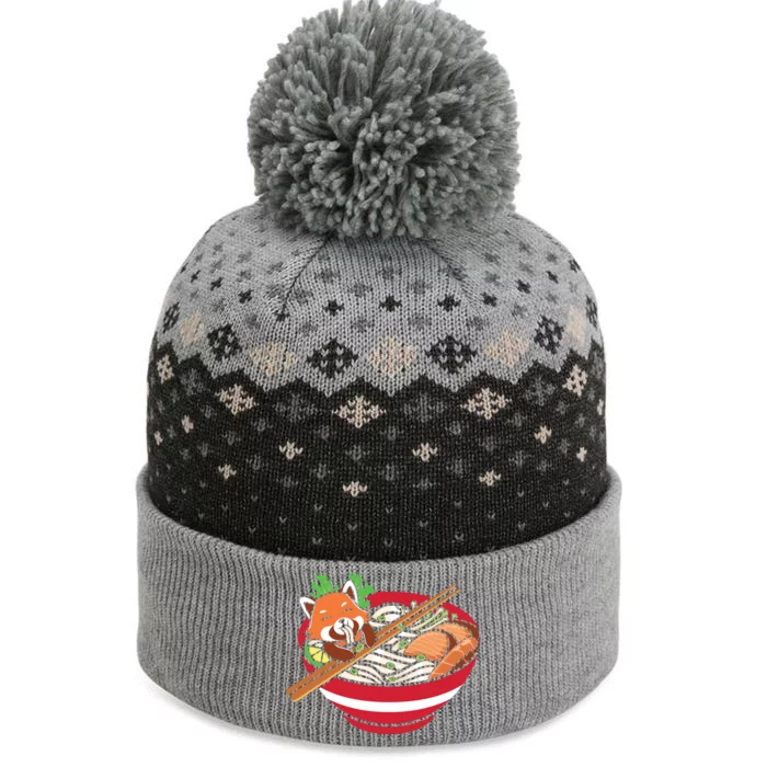 Red Bowl With Pho Noodles Graphic Plus Size Premium Shirts For Male Female Unise The Baniff Cuffed Pom Beanie