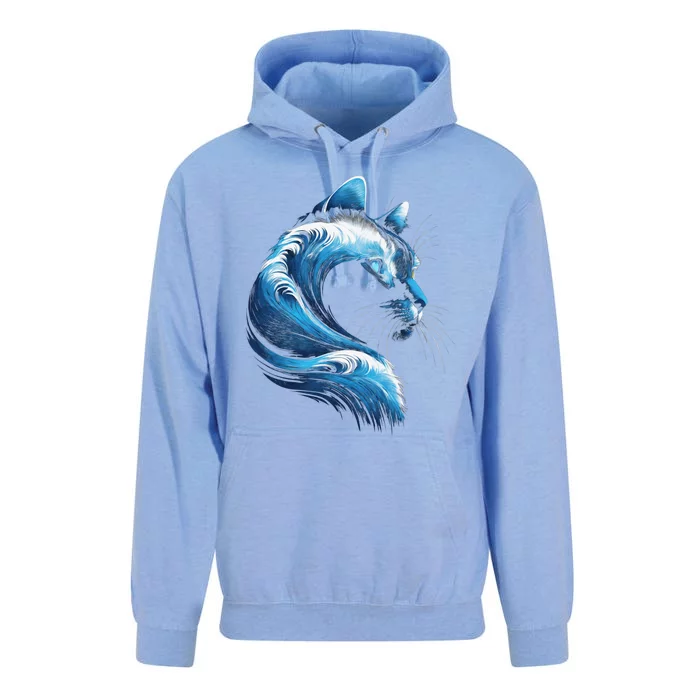 Retro Blue Wave Of Cat Ladies Kamala 2024 Election Gift Unisex Surf Hoodie