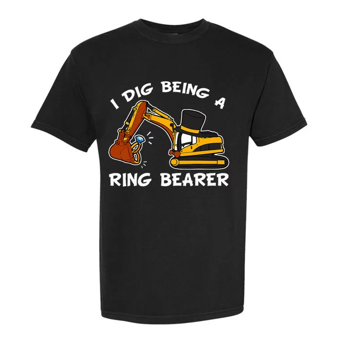 Ring Bearer Wedding Reception Groom Tractor Gift Garment-Dyed Heavyweight T-Shirt