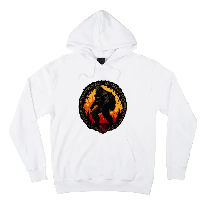 Retro Bigfoot Wildland Firefighter Sasquatch Fireman Hoodie