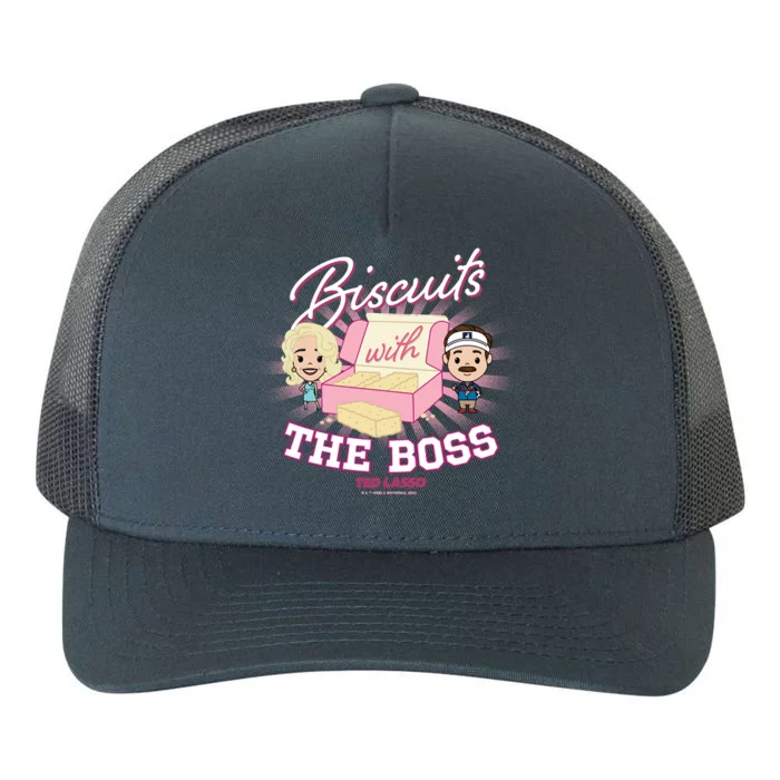 Rebecca Biscuits With The Boss Chibi Style Yupoong Adult 5-Panel Trucker Hat