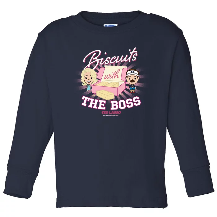 Rebecca Biscuits With The Boss Chibi Style Toddler Long Sleeve Shirt