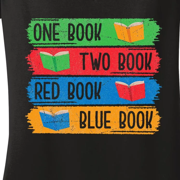 Reading Book Worm Bibliophiles Nerds Librarians Women's V-Neck T-Shirt