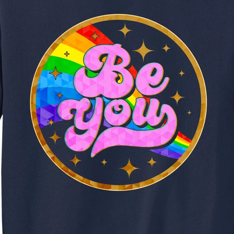 Retro Be You Rainbow Emblem Tall Sweatshirt