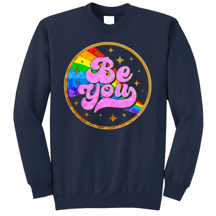 Retro Be You Rainbow Emblem Tall Sweatshirt