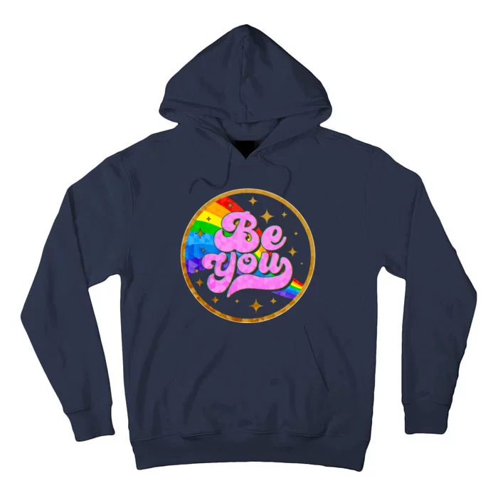 Retro Be You Rainbow Emblem Tall Hoodie