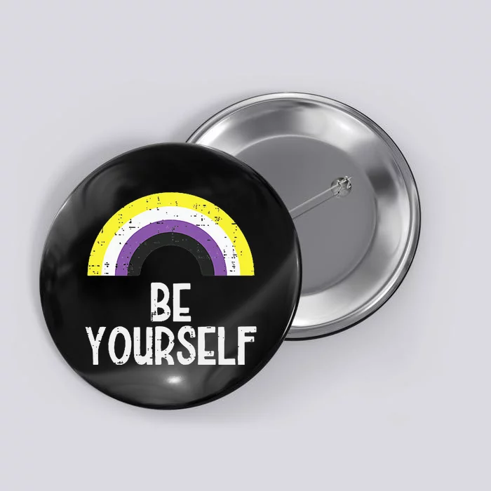 Rainbow Be Yourself Non Binary Nb Pride Flag Lgbt Button