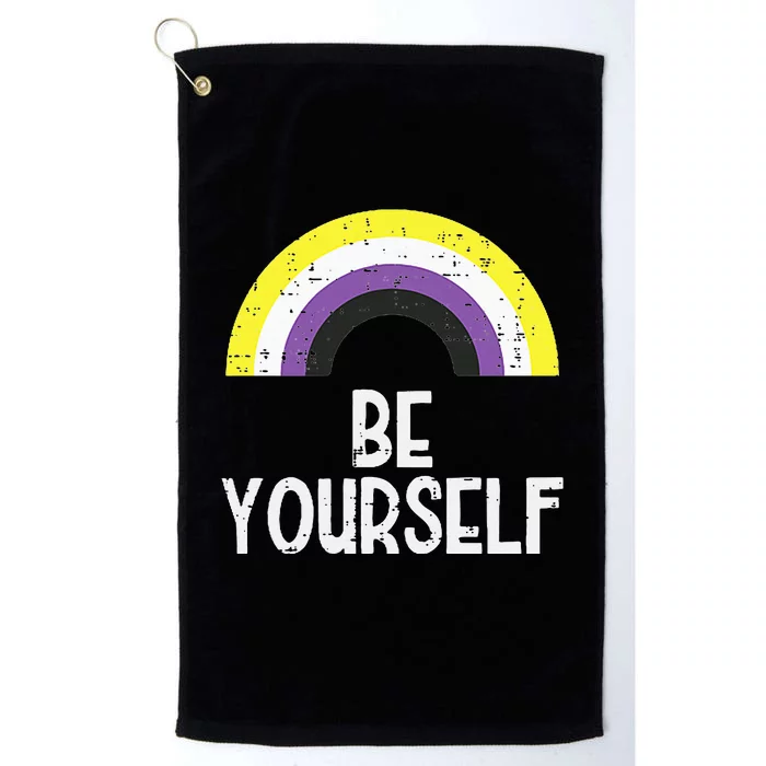 Rainbow Be Yourself Non Binary Nb Pride Flag Lgbt Platinum Collection Golf Towel