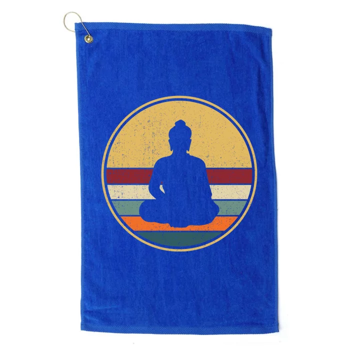 Retro Buddha Zen Vintage Buddhism Buddhist Funny Gift Platinum Collection Golf Towel