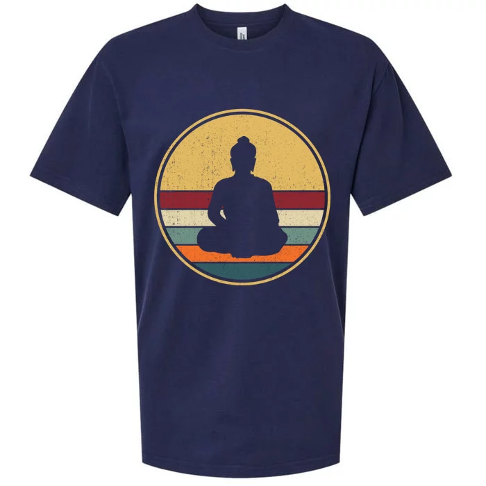 Retro Buddha Zen Vintage Buddhism Buddhist Funny Gift Sueded Cloud Jersey T-Shirt