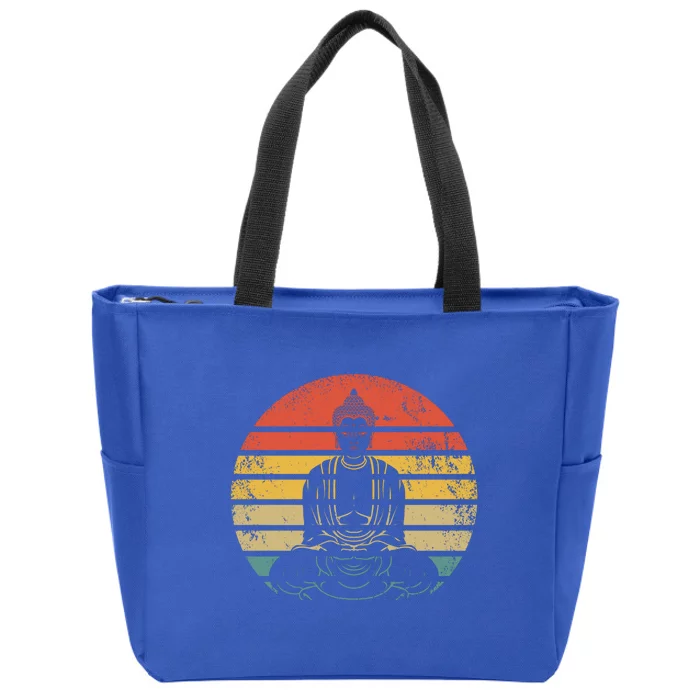 Retro Buddha Zen Gift Vintage Buddhism Buddhist Great Gift Zip Tote Bag