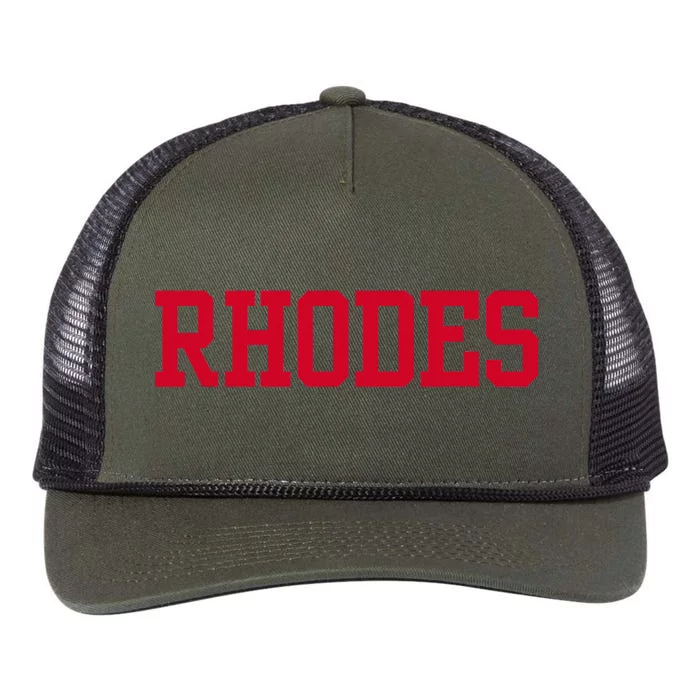 Rhodes College 02 Retro Rope Trucker Hat Cap