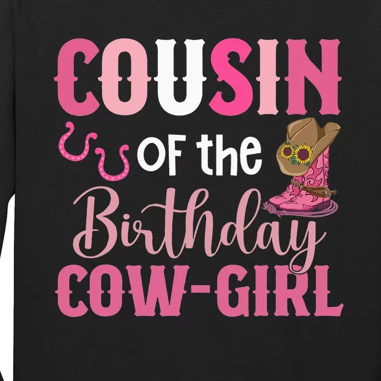 Rodeo Cow 1st Cousin Of The Birthday Cow Tall Long Sleeve T-Shirt