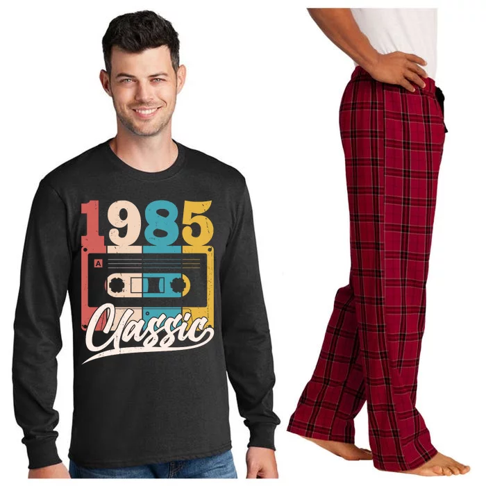 Retro Classic 1985 Birthday Cassette Tape Long Sleeve Pajama Set