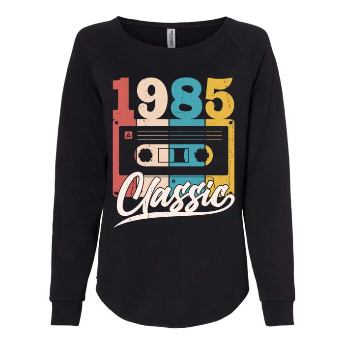 Retro Classic 1985 Birthday Cassette Tape Womens California Wash Sweatshirt