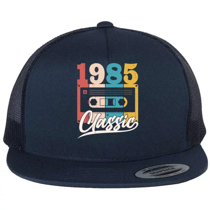 Retro Classic 1985 Birthday Cassette Tape Flat Bill Trucker Hat