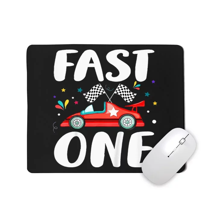 Race Car 1st Birthday Fast One This Little Racer Is One Year Mousepad