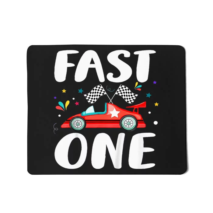 Race Car 1st Birthday Fast One This Little Racer Is One Year Mousepad