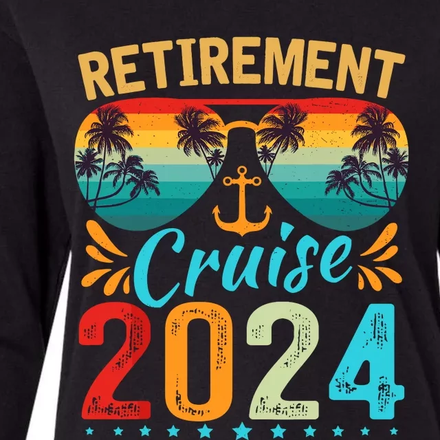 Retirement Cruise 2024 Retired Cruising Trip Vacation Womens Cotton Relaxed Long Sleeve T-Shirt