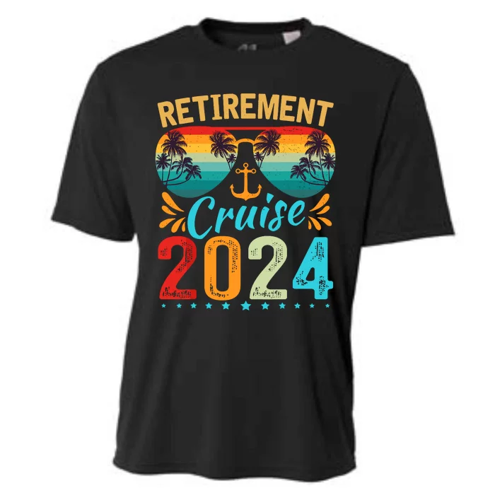 Retirement Cruise 2024 Retired Cruising Trip Vacation Cooling Performance Crew T-Shirt