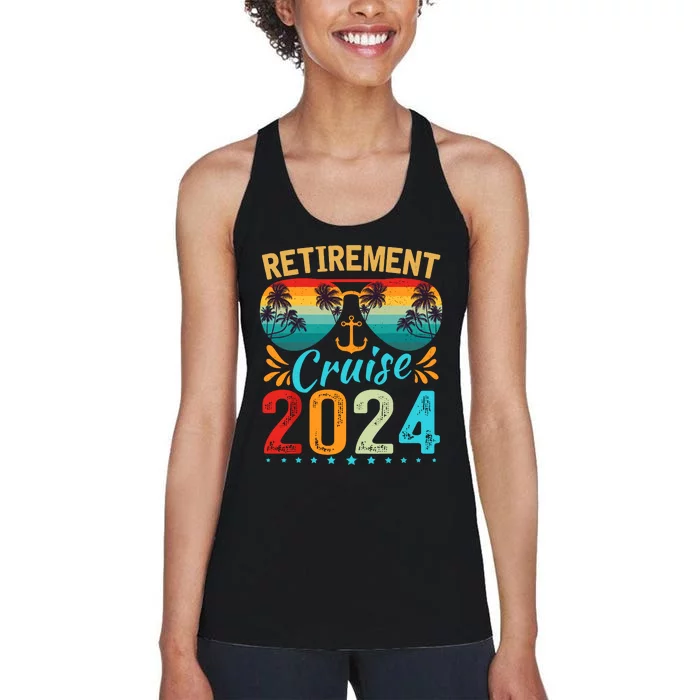 Retirement Cruise 2024 Retired Cruising Trip Vacation Women's Racerback Tank