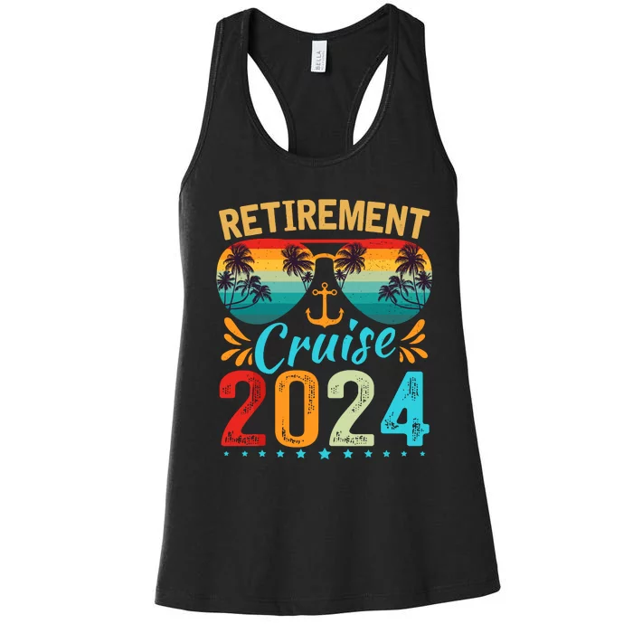 Retirement Cruise 2024 Retired Cruising Trip Vacation Women's Racerback Tank