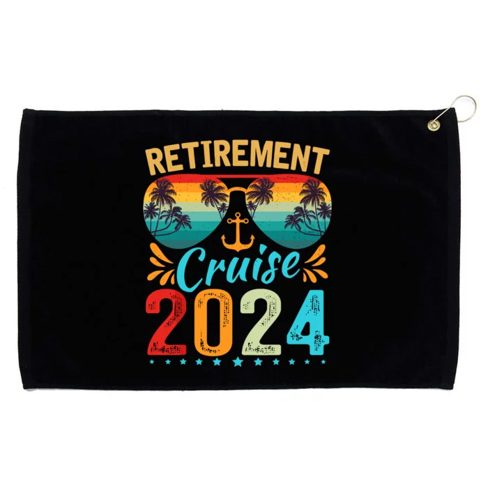 Retirement Cruise 2024 Retired Cruising Trip Vacation Grommeted Golf Towel