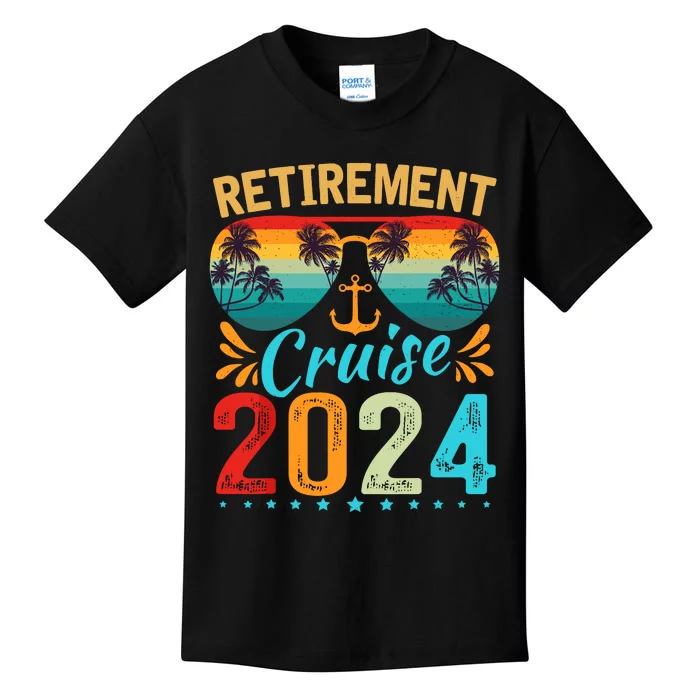 Retirement Cruise 2024 Retired Cruising Trip Vacation Kids T-Shirt