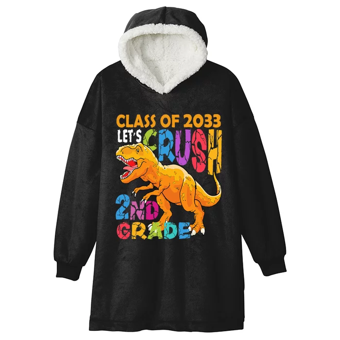 Ready Crush 2nd Grade Dinosaur Second Back to School Hooded Wearable Blanket