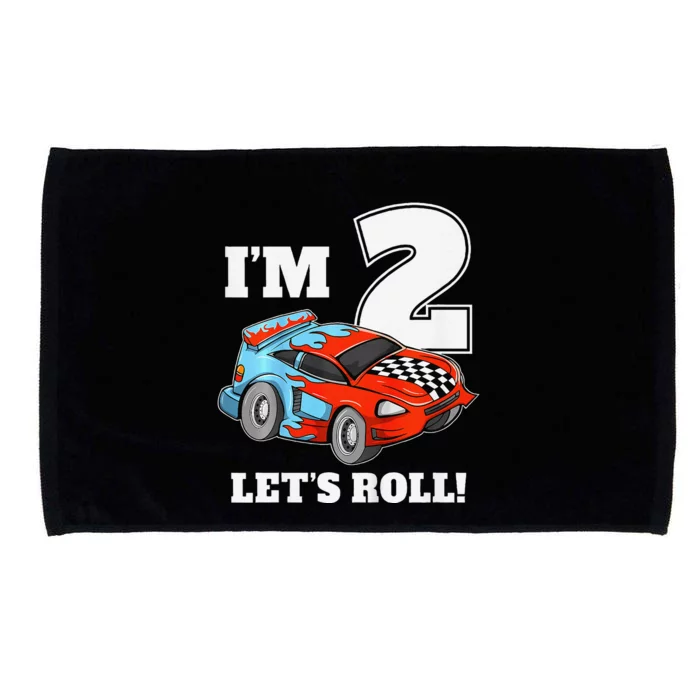 Race Car 2nd Birthday Boy 2 Two Racing Car Driver Microfiber Hand Towel