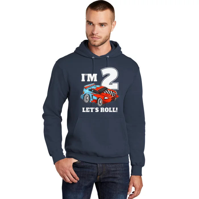 Race Car 2nd Birthday Boy 2 Two Racing Car Driver Hoodie