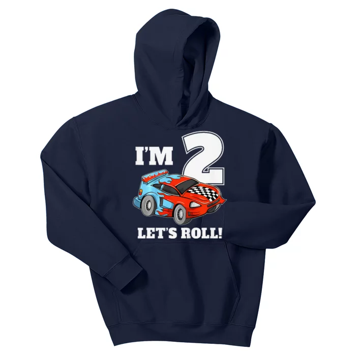 Race Car 2nd Birthday Boy 2 Two Racing Car Driver Kids Hoodie