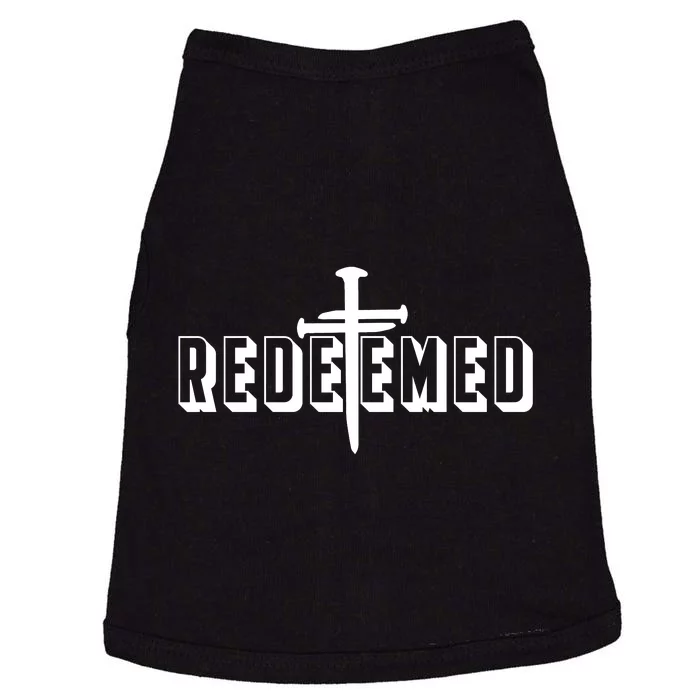 Redeemed Collection 3 Nails Cross Jesus Christ Christian Catholic Doggie Tank