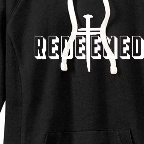 Redeemed Collection 3 Nails Cross Jesus Christ Christian Catholic Women's Fleece Hoodie