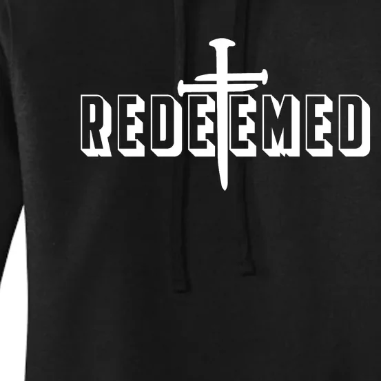 Redeemed Collection 3 Nails Cross Jesus Christ Christian Catholic Women's Pullover Hoodie